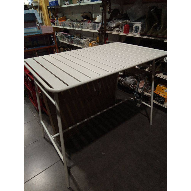 MESA DE EXTERIOR BLANCA 80X130 ESTADO NUEVO