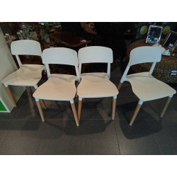 LOTE 4 SILLAS BLANCAS DISEÑO