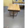 MESITA ACACIA METAL 41X41X67 MARRON