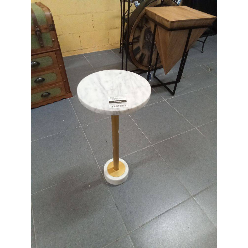 MESITA AUXMETALMARMOL 27X27X62 DORADO