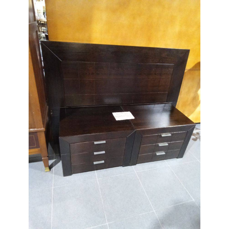 CABECERO 160 + 2 MESILLAS CERNE