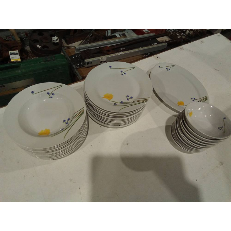 VAJILLA 12+12+11 PLATOS Y BANDEJA