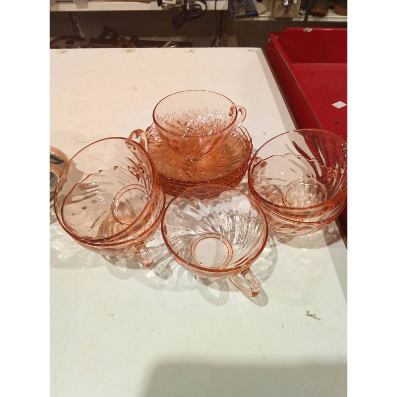 JUEGO CAFE 6 TAZAS + 6 PLATOS ROSALINE ARCOROC
