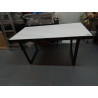 MESA COMEDOR METAL CERAMICA 150X80X75 NEGRO