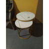 SET 2 MESAS MARMOL METAL 53X53X52