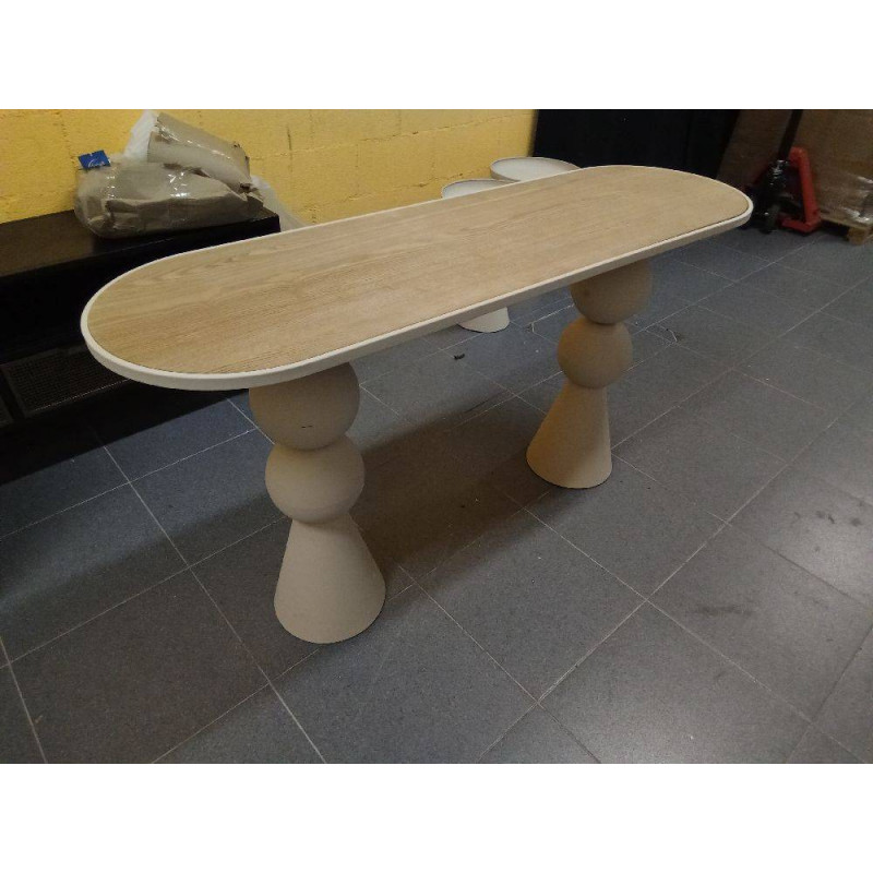 CONSOLA METAL MADERA 150X45X80 NATURAL