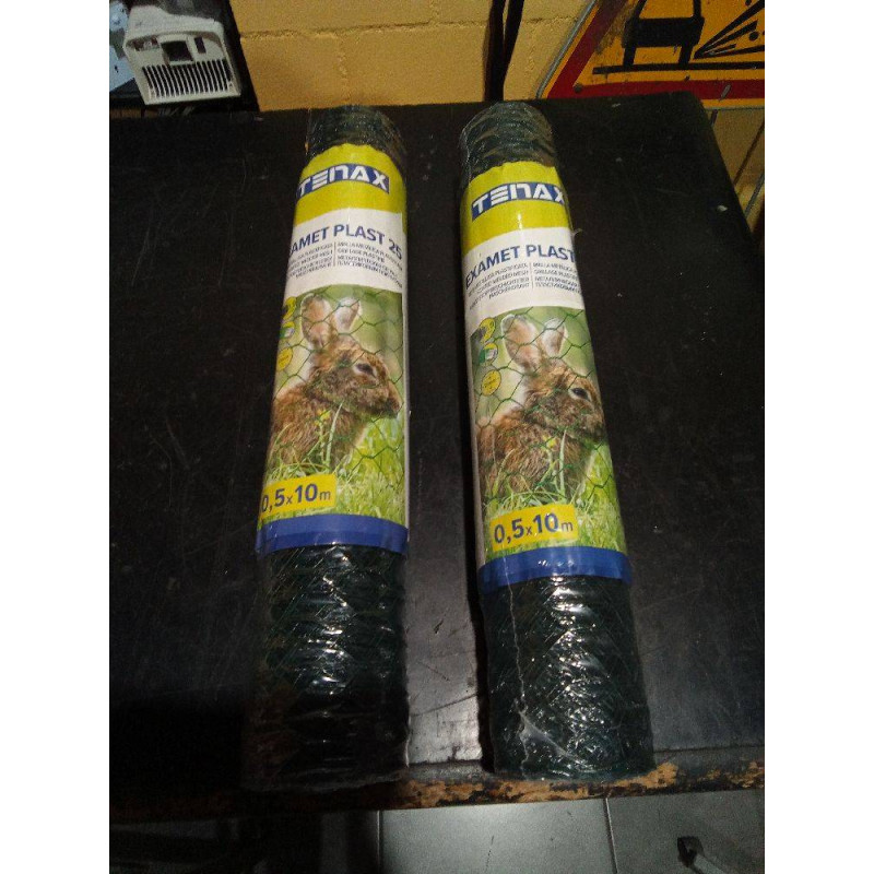 MALLA METALICA  PLASTIFICADA 0.5X10M