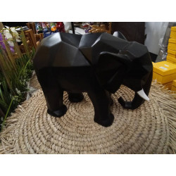 ELEFANTE ORIGAMI NEGRO