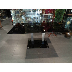 MESA CRISTAL TEMPLADO NEGRO...