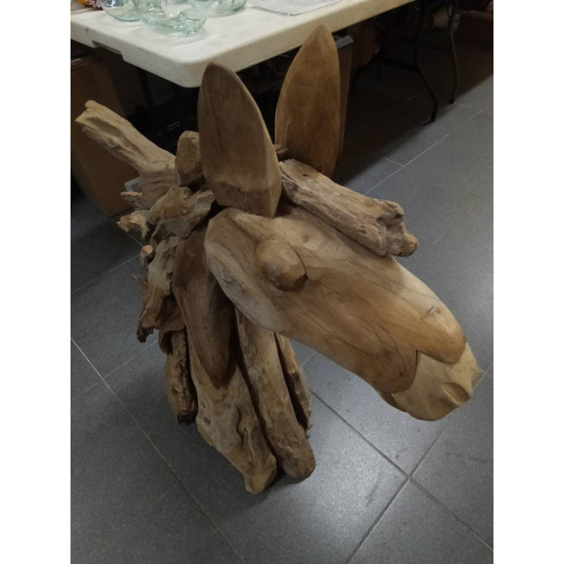 BUSTO CABALLO MADERA