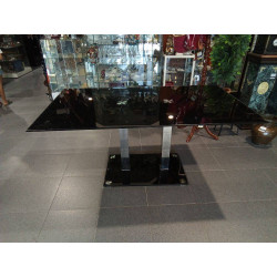 MESA CRISTAL TEMPLADO NEGRO...