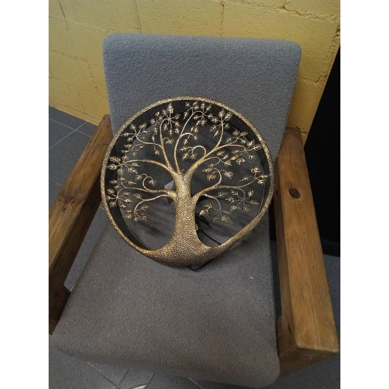 LAMPARA APLIQUE METAL 50X13X50 ARBOL DORADO