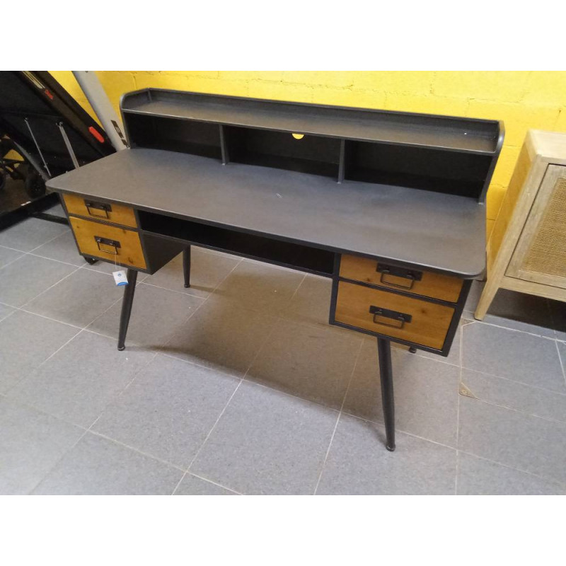 ESCRITORIO ABETO NEGRO 135X60X95