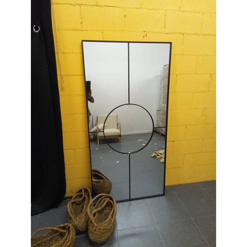 ESPEJO HIERRO CRISTSL 90X2X180  NEGRO