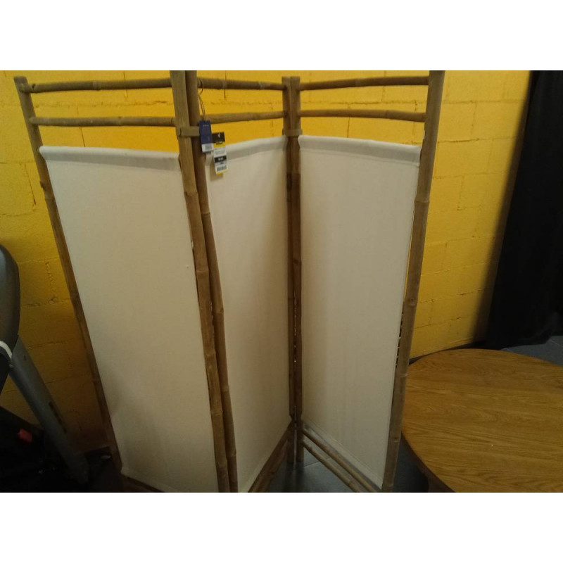 BIOMBO BAMBU ALGODON 165X3X175 3 PANELES