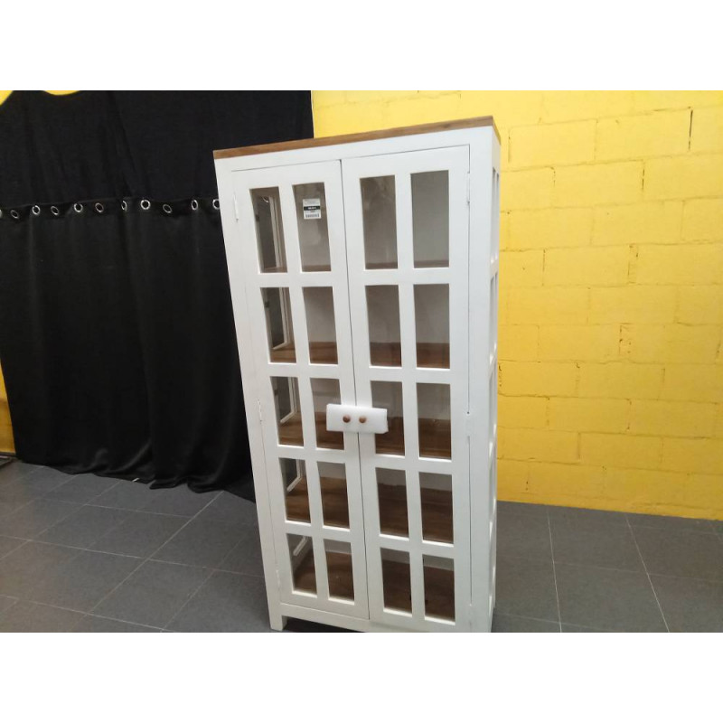 VITRINA MANGO CRISTAL90X40X190 BLANCO