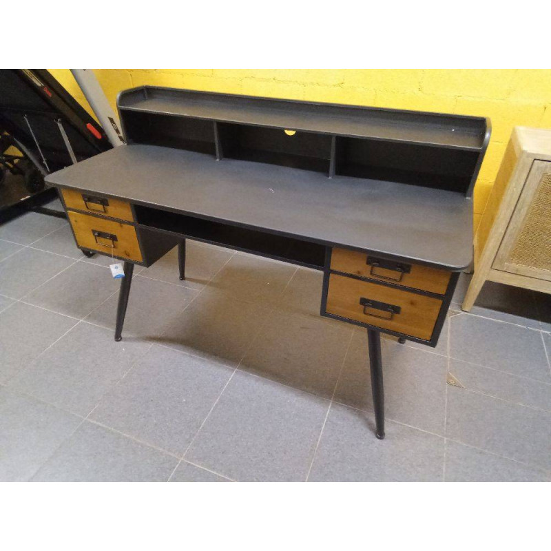 ESCRITORIO ABETO NEGRO 135X60X95