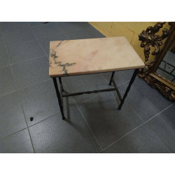 MESA AUXILIAR MARMOL FORJA