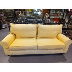 SOFA AMARILLO 3 PLAZAS