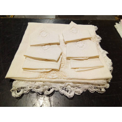 MANTEL CAMARIÑAS+6 SERVILLETAS