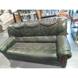 SOFA PIEL MADERA