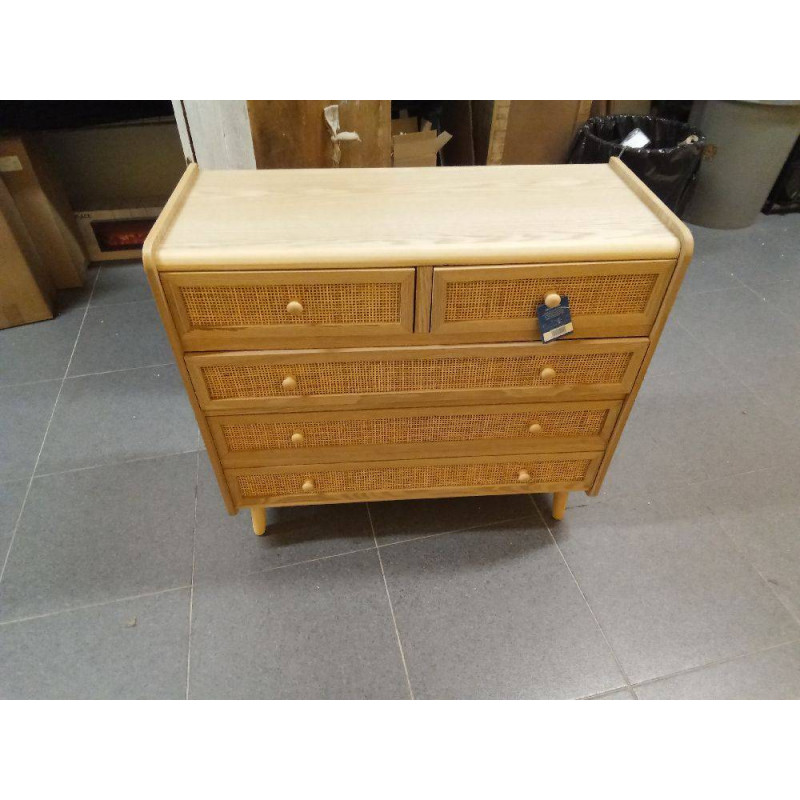 COMODA RATAN 80X35X77 NATURAL