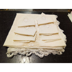 MANTEL CAMARIÑAS+6 SERVILLETAS