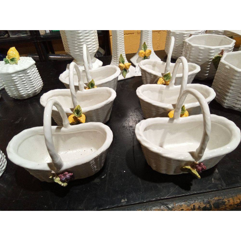 CESTITO PORCELANA ITALIANA LIMON O RACIMO