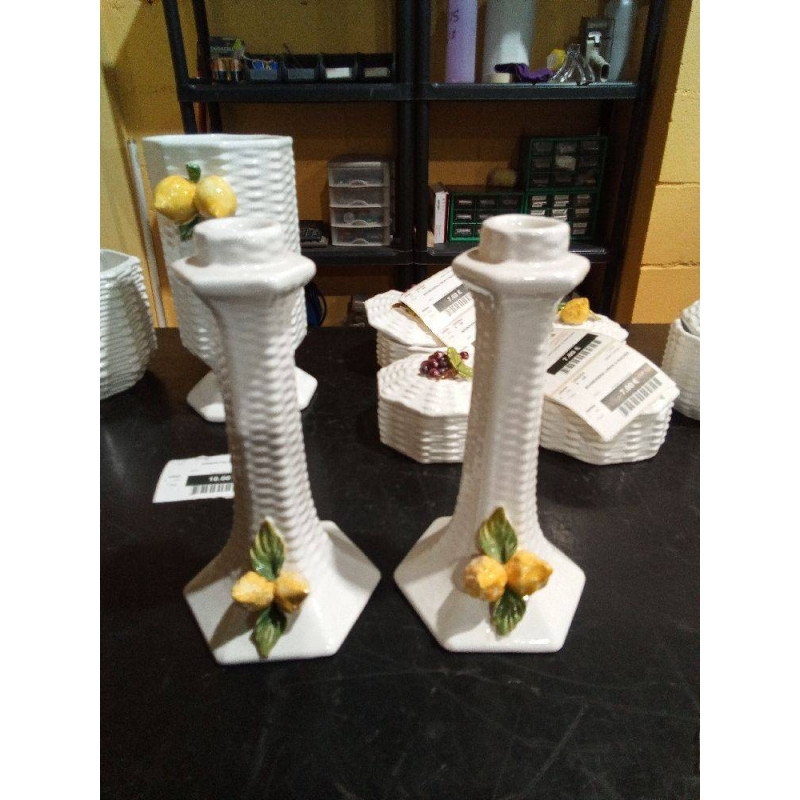 PAREJA DE PORTAVELAS LIMON