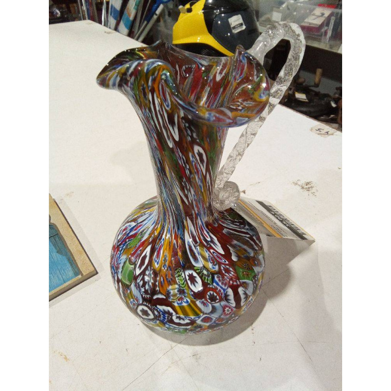 JARRÓN CRISTAL MURANO MILLEFIORI