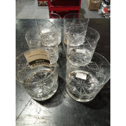 6 VASOS CRISTAL TALLADO