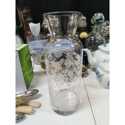 JARRON CRISTAL RELIEVE FLORES