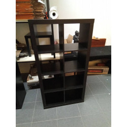 ESTANTERIA 8 HUECOS NEGRA