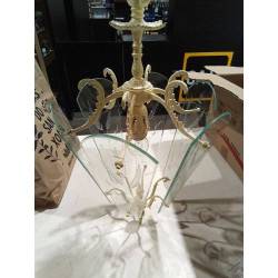 LÁMPARA CRISTAL CREMA