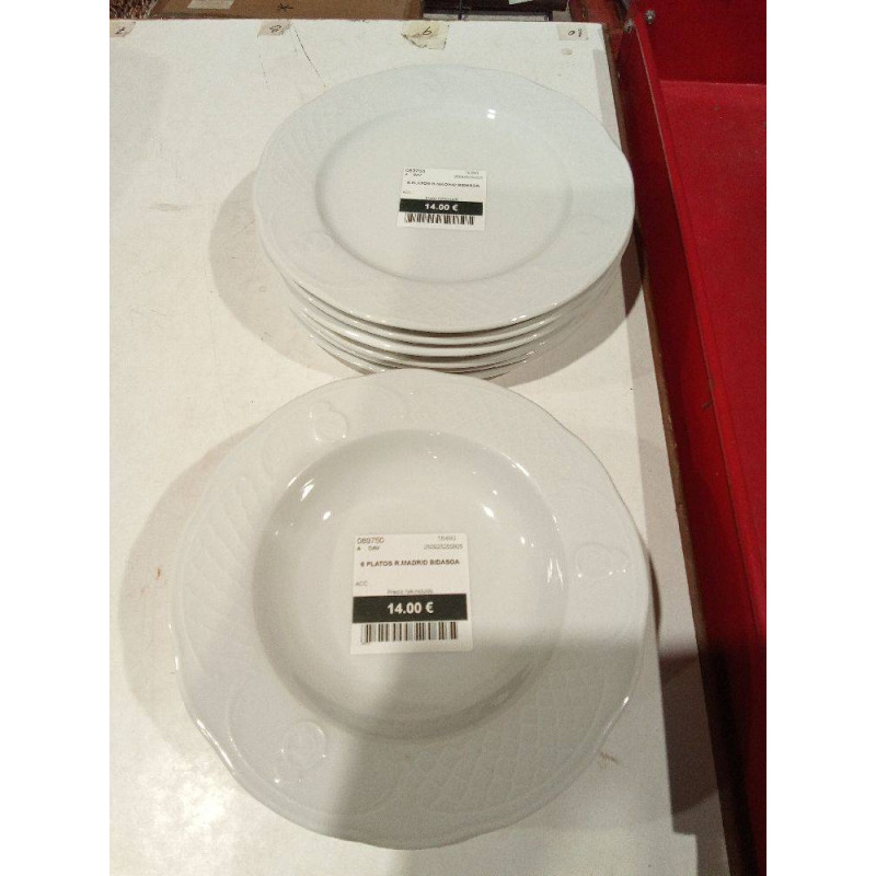 6 PLATOS R.MADRID BIDASOA