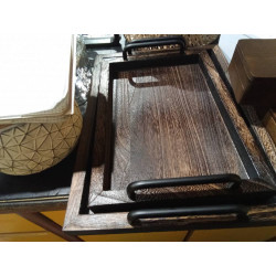 SET 2 BANDEJAS MADERA