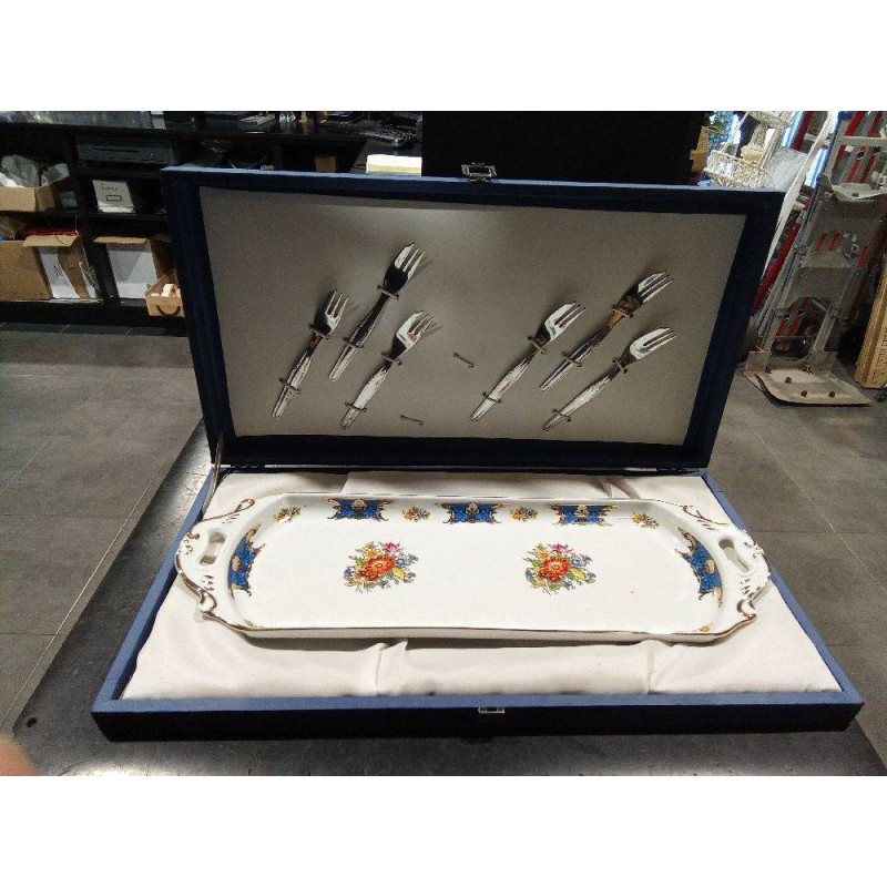 BANDEJA MERIENDA CUBIERTOS LIMOGES