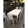 MESA BLANCA 90X140-190 + 6 SILLAS