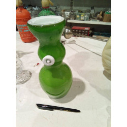 FLORERO CRISTAL VERDE