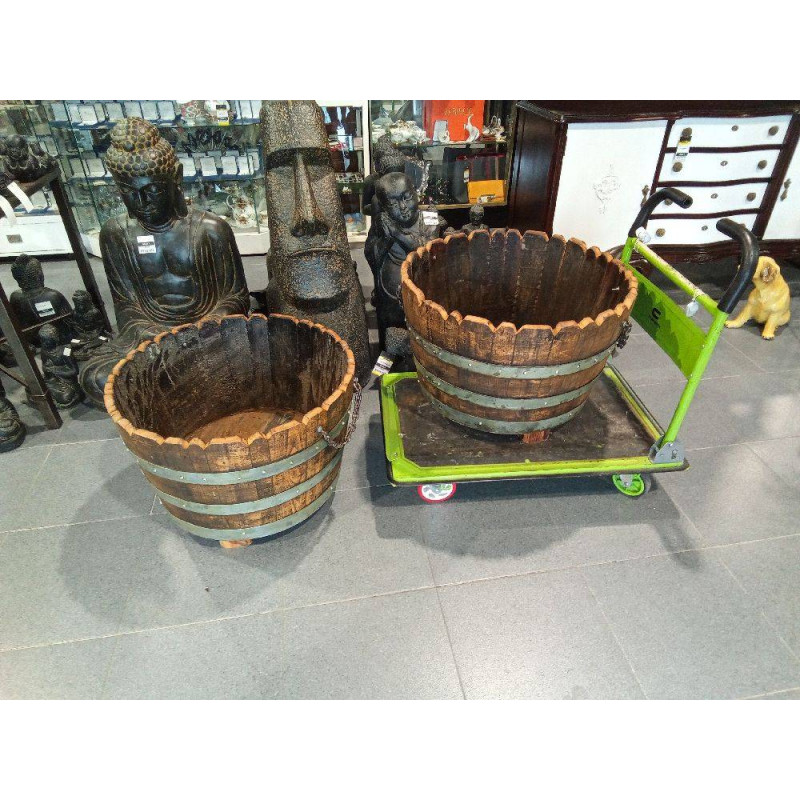 MACETERO BARRIL ARTESANO