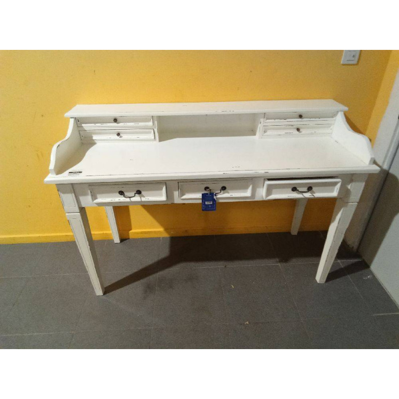 ESCRITORIO CAOBILLA BLANCO ROTO 150X57X100