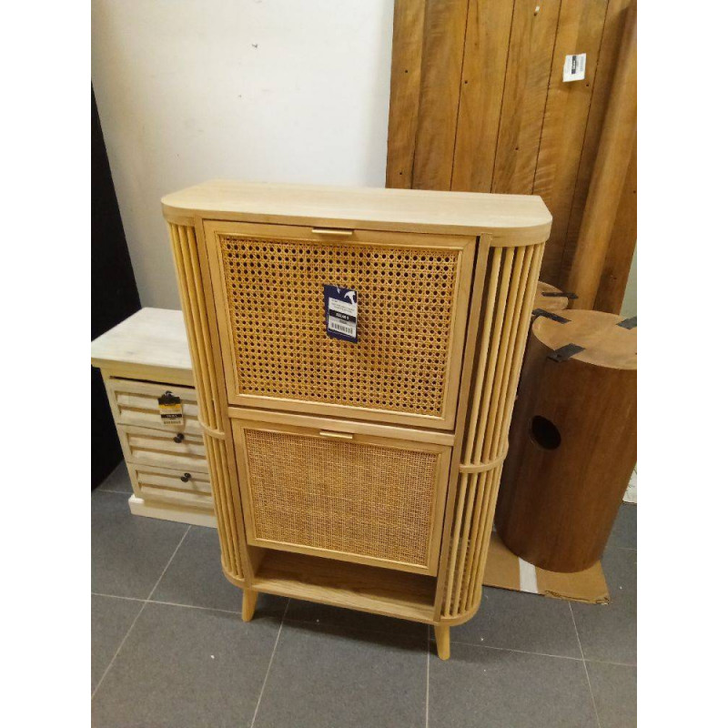 ZAPATERO ABETO RATAN 70X29X115 NATURAL