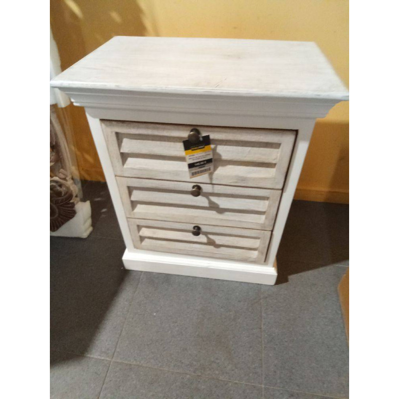 MESITA DE NOCHE MANGO 55X35X65 BLANCO