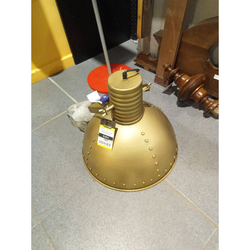 LAMPARA TECHO METAL 41X41X49 DORADO