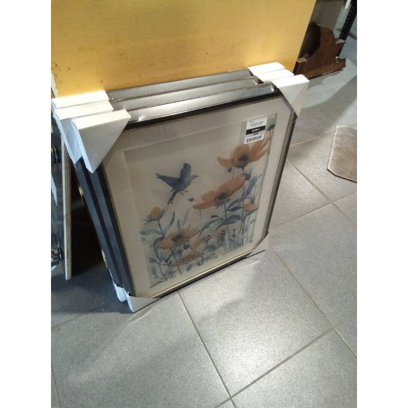 CUADRO MDF CRISTAL 50X2X60 FLORES 