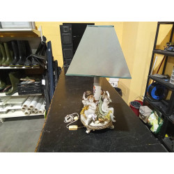 LAMPARA PORCELANA SALVADOR MALLOL . 4 ESTACIONES TARA