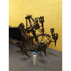 LAMPARA FORJA SALON RUSTICO