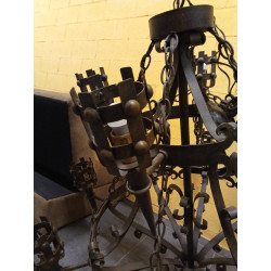 LAMPARA FORJA SALON RUSTICO