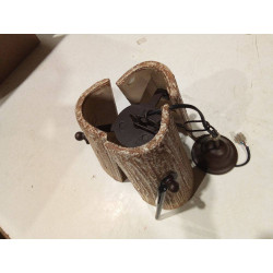 LAMPARA 3 TEJAS GRES