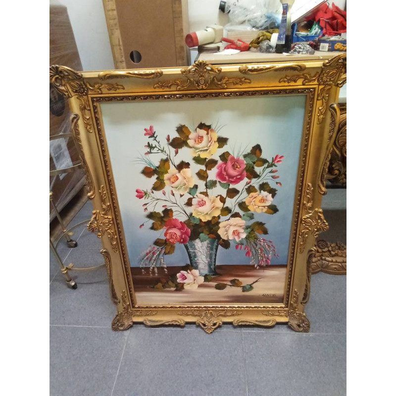 OLEO JARRON ROSAS MARCO DORADO